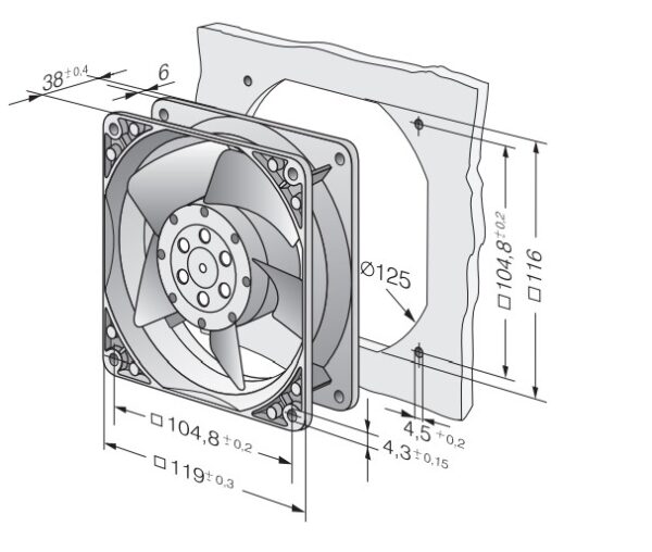 4606ZH - VENTILADOR AXIAL - COMPACTO - Imagem 5